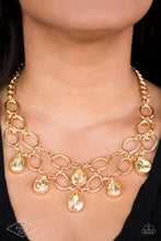 Load image into Gallery viewer, Show-Stopping Shimmer - Gold Necklace - Black Diamond Life of the Party Exclusive