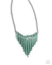 Load image into Gallery viewer, Paparazzi Fashionable Fringe &amp; Colored Cameo Set - Green
