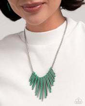Load image into Gallery viewer, Paparazzi Fashionable Fringe &amp; Colored Cameo Set - Green
