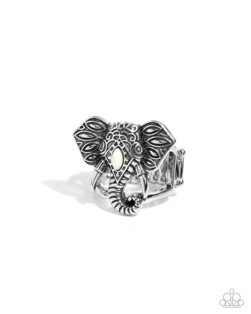 Paparazzi Elephant Erudite - White