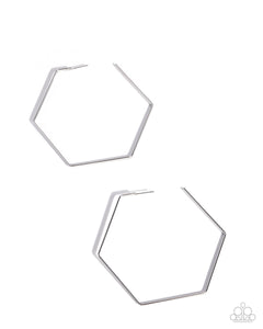 Paparazzi Handcrafted Hexagons - Silver