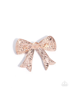Paparazzi Bow Bravado - Rose Gold