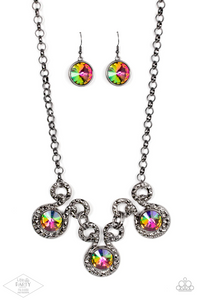 Paparazzi Hypnotized - Multi Oil Spill Pink Diamond Life of the Party Exclusive