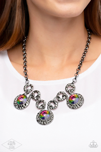 Paparazzi Hypnotized - Multi Oil Spill Pink Diamond Life of the Party Exclusive