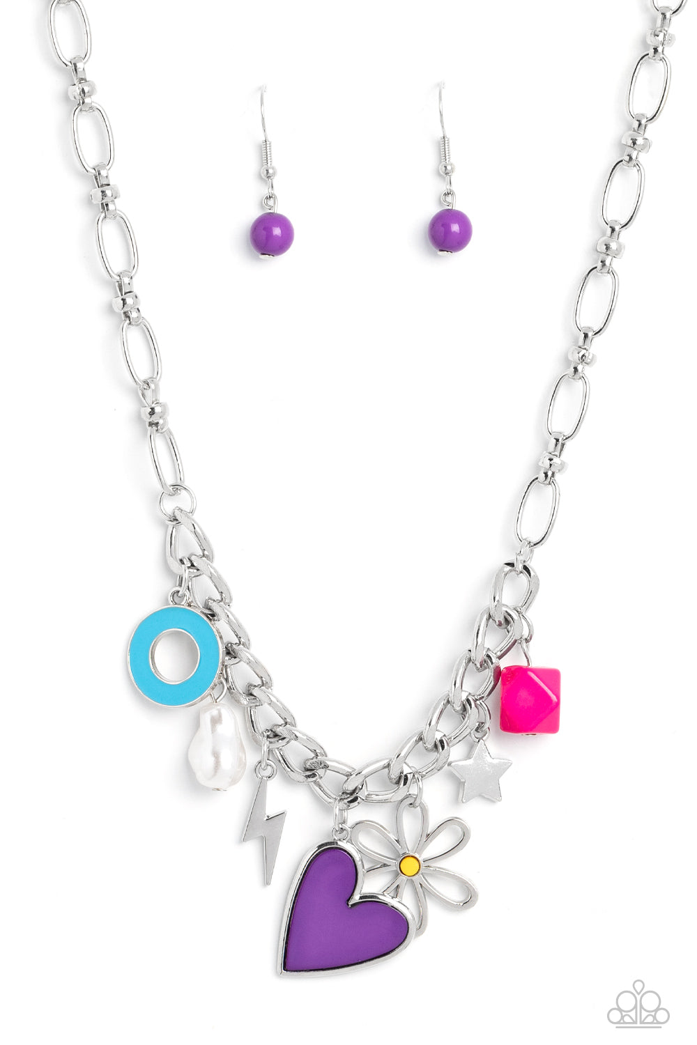 Paparazzi Living in CHARM-ony and Turn Up The Charm Set -  Purple